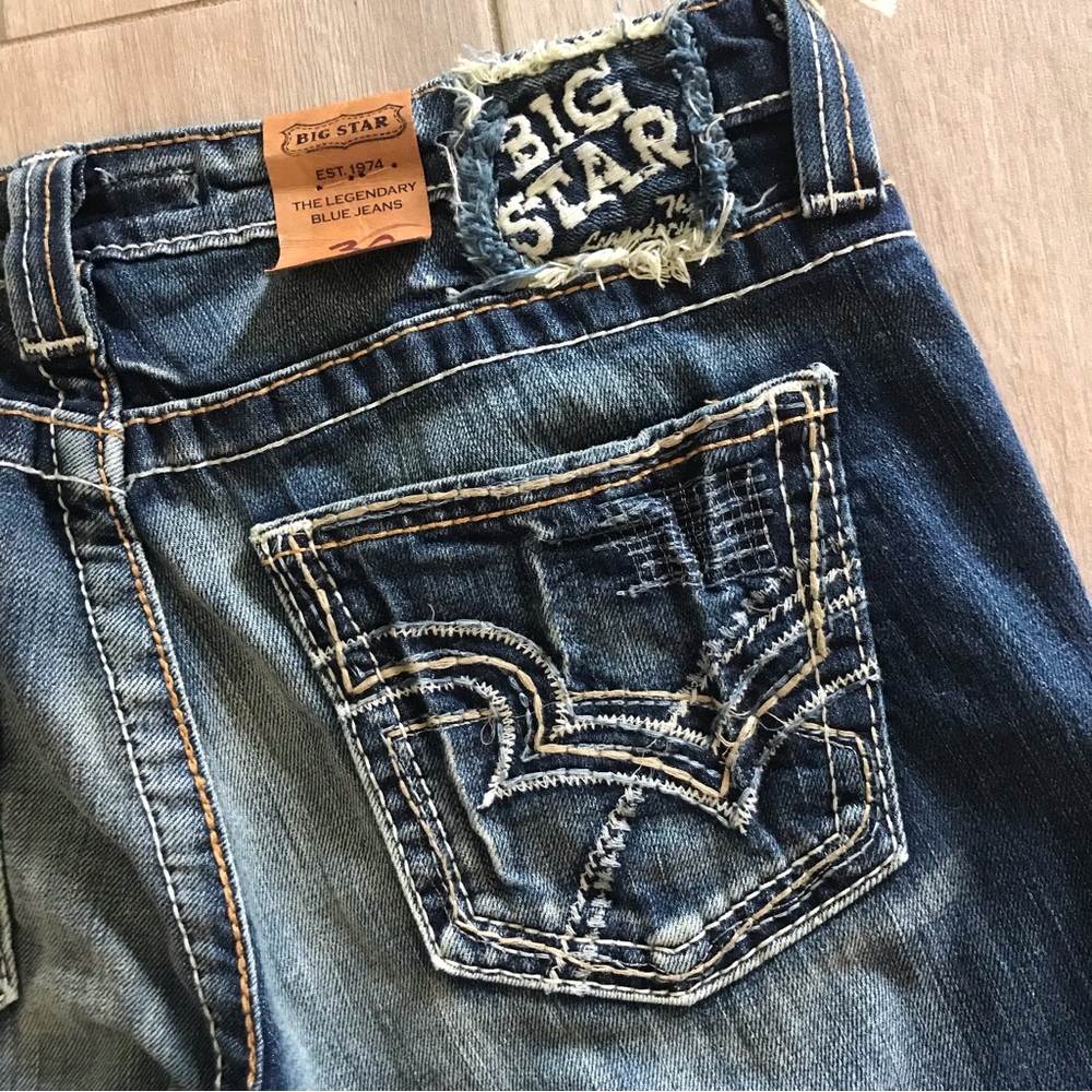 Big Star Rikki Straight Leg Cropped Low Rise Size 30 - Picture 5 of 11
